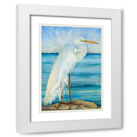 The Lookout White Modern Wood Framed Art Print with Double Matting by Rizzo, Gene