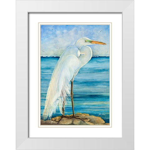 The Lookout White Modern Wood Framed Art Print with Double Matting by Rizzo, Gene