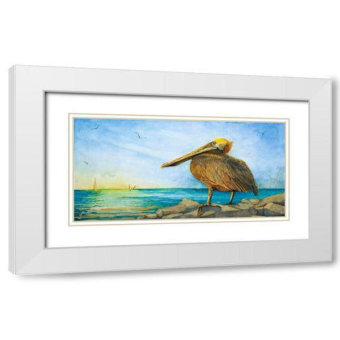 The Sentry White Modern Wood Framed Art Print with Double Matting by Rizzo, Gene