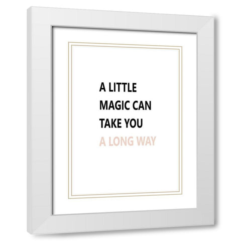 A Little Magic White Modern Wood Framed Art Print with Double Matting by Mi, Suki