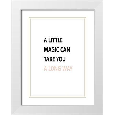 A Little Magic White Modern Wood Framed Art Print with Double Matting by Mi, Suki