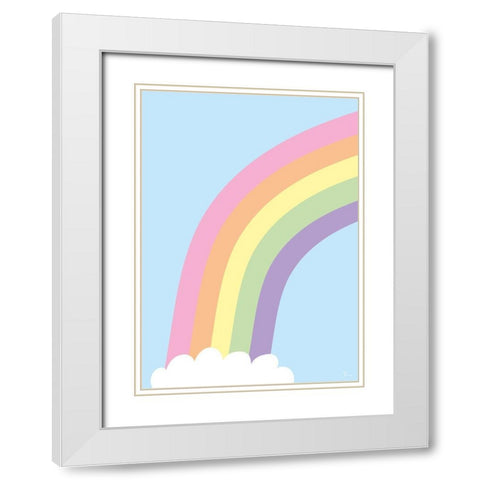 Above the Clouds White Modern Wood Framed Art Print with Double Matting by Hollie, Jasmine