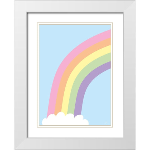 Above the Clouds White Modern Wood Framed Art Print with Double Matting by Hollie, Jasmine