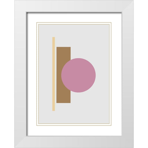 Balance No.1 White Modern Wood Framed Art Print with Double Matting by Ratcliffe, Tiffany