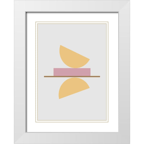 Balance No.2 White Modern Wood Framed Art Print with Double Matting by Ratcliffe, Tiffany
