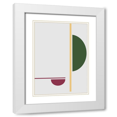 Balance No.4 White Modern Wood Framed Art Print with Double Matting by Ratcliffe, Tiffany