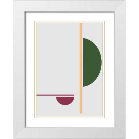 Balance No.4 White Modern Wood Framed Art Print with Double Matting by Ratcliffe, Tiffany