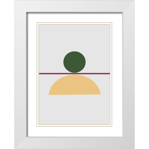 Balance No.5 White Modern Wood Framed Art Print with Double Matting by Ratcliffe, Tiffany
