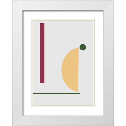 Balance No.6 White Modern Wood Framed Art Print with Double Matting by Ratcliffe, Tiffany