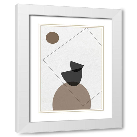 Catalyst No.1 White Modern Wood Framed Art Print with Double Matting by Ratcliffe, Tiffany