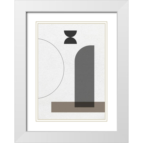 Catalyst No.2 White Modern Wood Framed Art Print with Double Matting by Ratcliffe, Tiffany