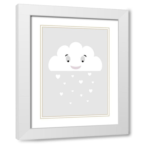 Cloud of Love White Modern Wood Framed Art Print with Double Matting by Ratcliffe, Tiffany