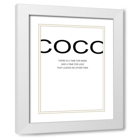Coco White Modern Wood Framed Art Print with Double Matting by Mi, Suki