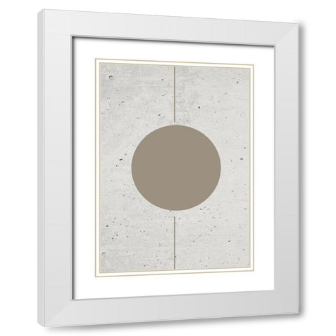 Concrete Shapes No.2 White Modern Wood Framed Art Print with Double Matting by Ratcliffe, Tiffany