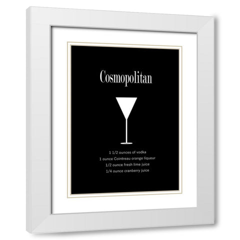 Cosmopolitan White Modern Wood Framed Art Print with Double Matting by Mi, Suki