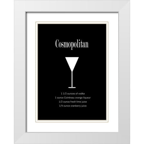 Cosmopolitan White Modern Wood Framed Art Print with Double Matting by Mi, Suki
