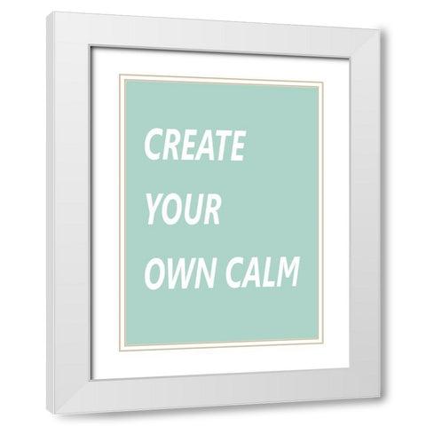 Create Your Own Calm White Modern Wood Framed Art Print with Double Matting by Mi, Suki