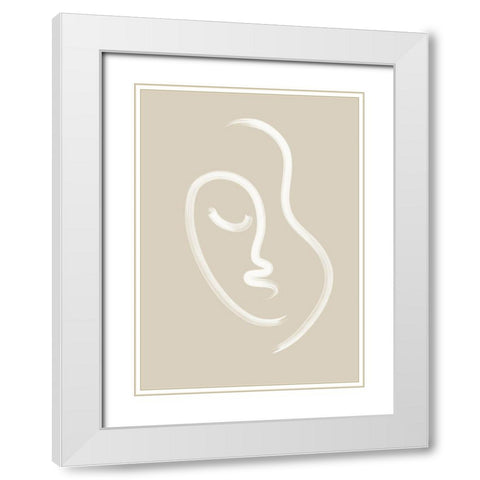 Dreaming White Modern Wood Framed Art Print with Double Matting by Ratcliffe, Tiffany