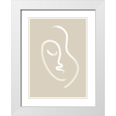 Dreaming White Modern Wood Framed Art Print with Double Matting by Ratcliffe, Tiffany