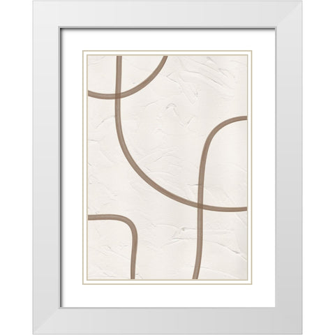 Entwine White Modern Wood Framed Art Print with Double Matting by Ratcliffe, Tiffany