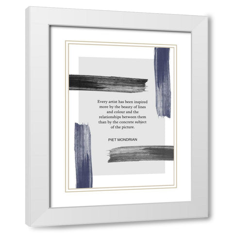 Every Artist White Modern Wood Framed Art Print with Double Matting by Ratcliffe, Tiffany