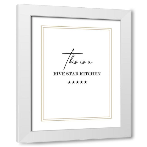 Five Star Kitchen White Modern Wood Framed Art Print with Double Matting by Mi, Suki