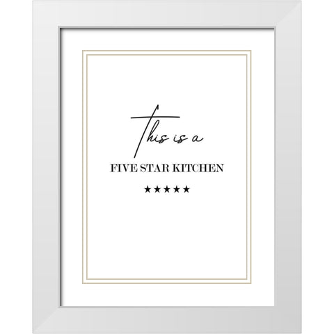 Five Star Kitchen White Modern Wood Framed Art Print with Double Matting by Mi, Suki
