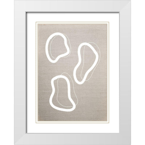 Formation No.1 White Modern Wood Framed Art Print with Double Matting by Ratcliffe, Tiffany