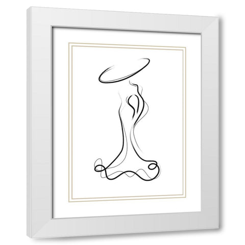 Glamour White Modern Wood Framed Art Print with Double Matting by Ratcliffe, Tiffany