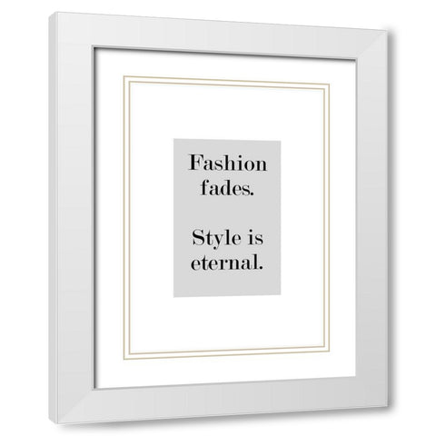 Fashion Fades White Modern Wood Framed Art Print with Double Matting by Mi, Suki