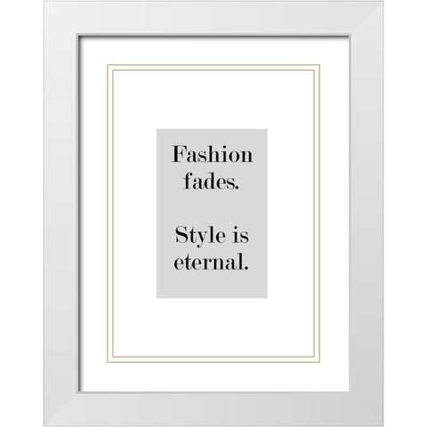 Fashion Fades White Modern Wood Framed Art Print with Double Matting by Mi, Suki