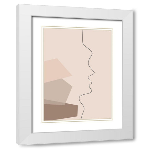 In Your Thoughts No.1 White Modern Wood Framed Art Print with Double Matting by Ratcliffe, Tiffany