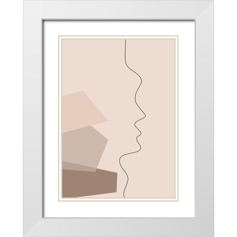 In Your Thoughts No.1 White Modern Wood Framed Art Print with Double Matting by Ratcliffe, Tiffany