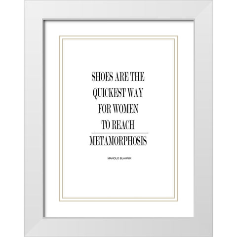 Metamorphosis White Modern Wood Framed Art Print with Double Matting by Mi, Suki