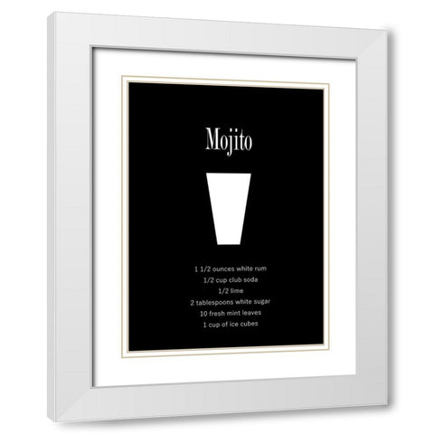 Mojito White Modern Wood Framed Art Print with Double Matting by Mi, Suki