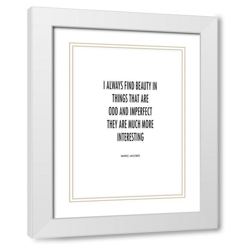 Odd and Imperfect White Modern Wood Framed Art Print with Double Matting by Mi, Suki