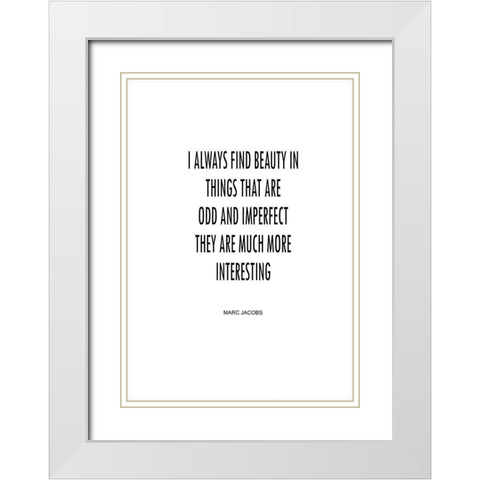 Odd and Imperfect White Modern Wood Framed Art Print with Double Matting by Mi, Suki