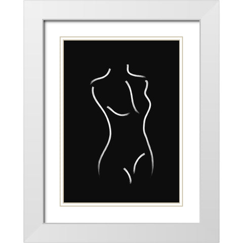 Sculpt No.2 White Modern Wood Framed Art Print with Double Matting by Ratcliffe, Tiffany