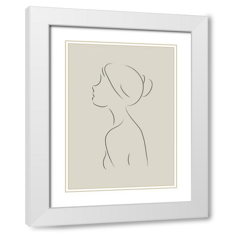 Senora No.2 White Modern Wood Framed Art Print with Double Matting by Ratcliffe, Tiffany