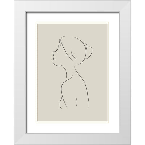 Senora No.2 White Modern Wood Framed Art Print with Double Matting by Ratcliffe, Tiffany