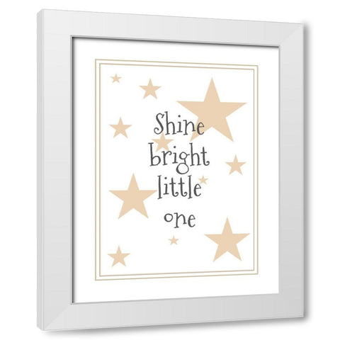 Shine Bright White Modern Wood Framed Art Print with Double Matting by Mi, Suki