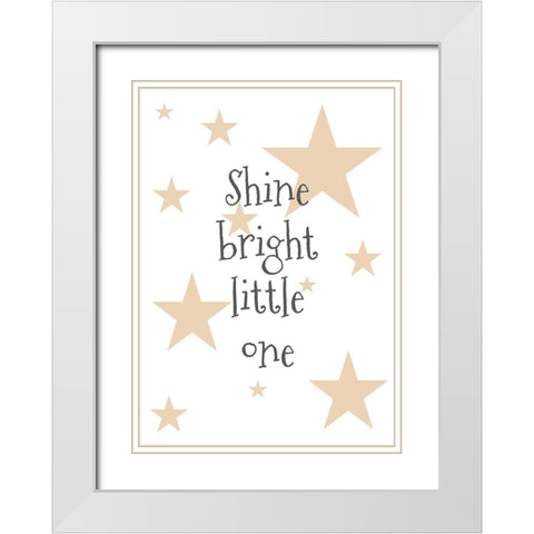 Shine Bright White Modern Wood Framed Art Print with Double Matting by Mi, Suki