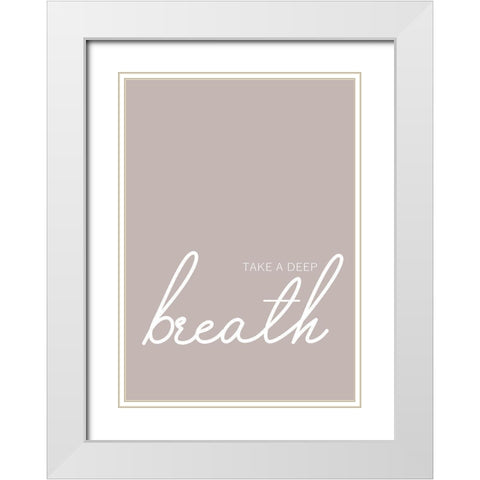 Take a Deep Breath White Modern Wood Framed Art Print with Double Matting by Mi, Suki