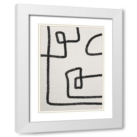The Journey No.1 White Modern Wood Framed Art Print with Double Matting by Ratcliffe, Tiffany