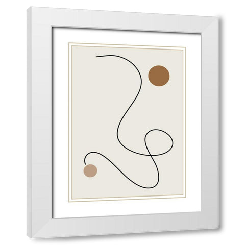 The Line No.1 White Modern Wood Framed Art Print with Double Matting by Ratcliffe, Tiffany