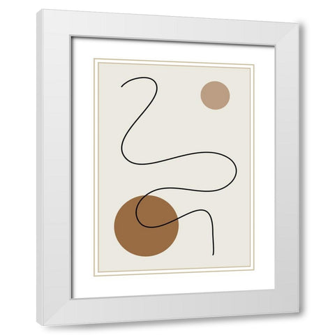 The Line No.2 White Modern Wood Framed Art Print with Double Matting by Ratcliffe, Tiffany