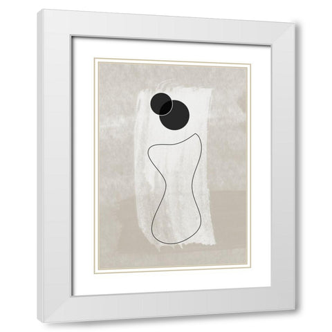 Vase No.1 White Modern Wood Framed Art Print with Double Matting by Ratcliffe, Tiffany