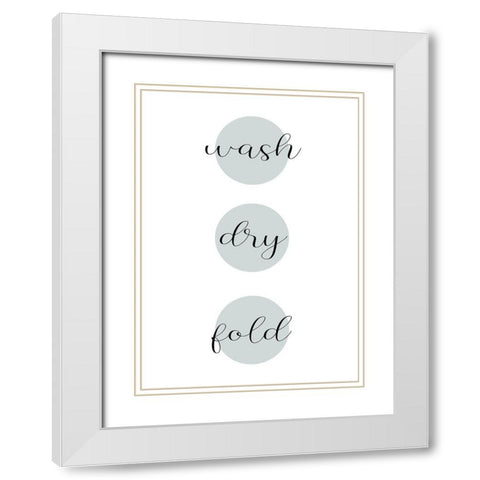 Wash Dry Fold White Modern Wood Framed Art Print with Double Matting by Mi, Suki