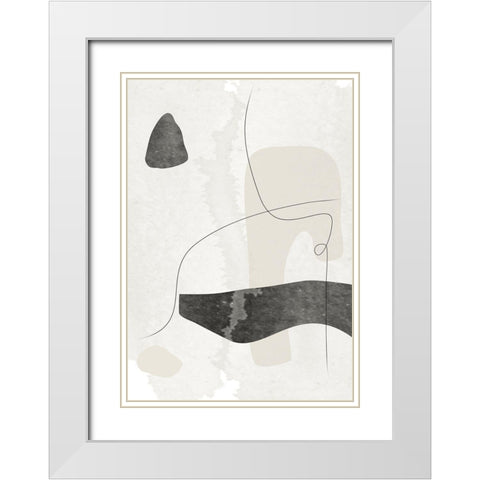 Wonder No.1 White Modern Wood Framed Art Print with Double Matting by Ratcliffe, Tiffany