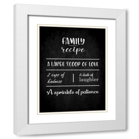 Family Recipe White Modern Wood Framed Art Print with Double Matting by Mi, Suki